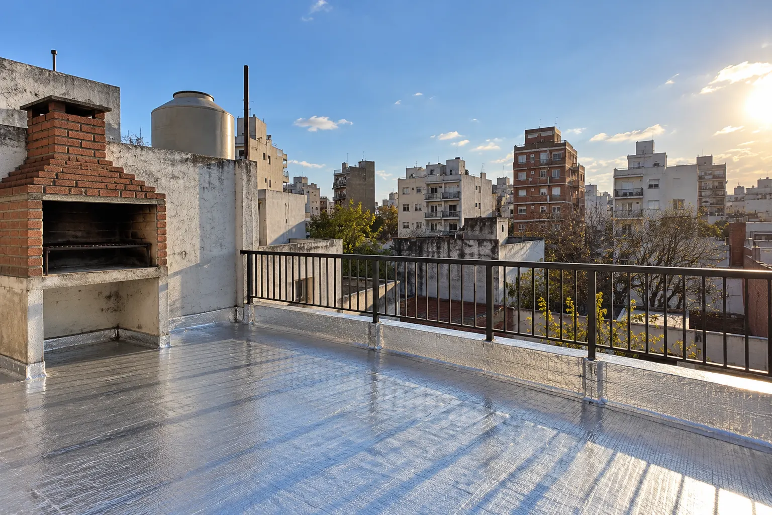 Terraza de un PH de Buenos Aires con membrana nueva