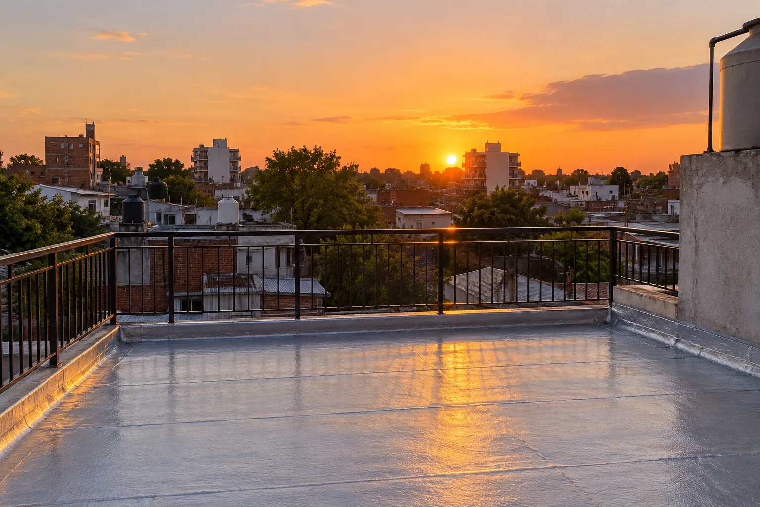 Terraza de un PH de Lanús con membrana nueva